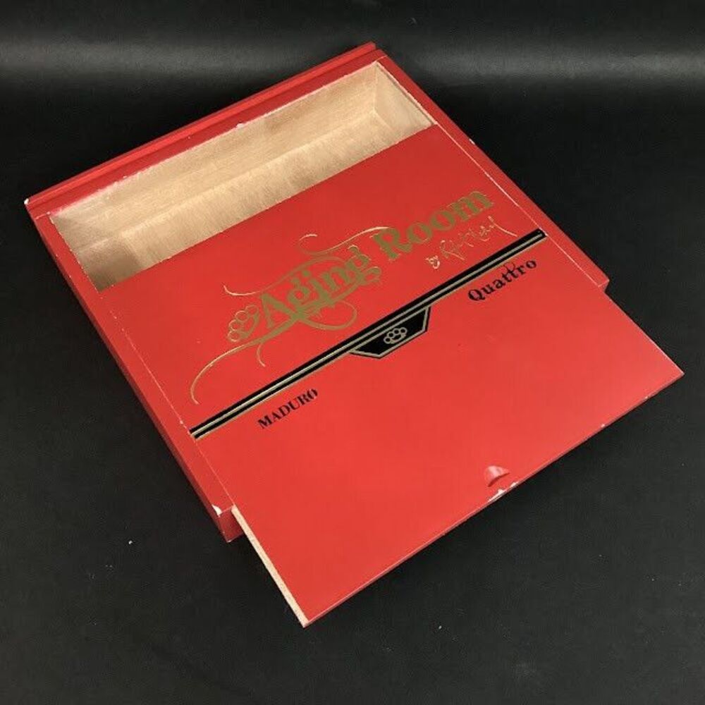 Aging Room - Maduro Quattro - Concerto - Empty Cigar Box - Slide Top - Red